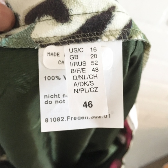 NWT Vintage Maxi Skirt Deadstock Blanchelle Zebra Tiger Tropical print lined 16 - Picture 12 of 16